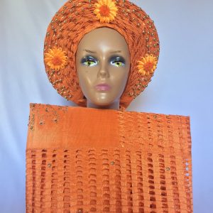 Aso oke Basket Gele available for sale