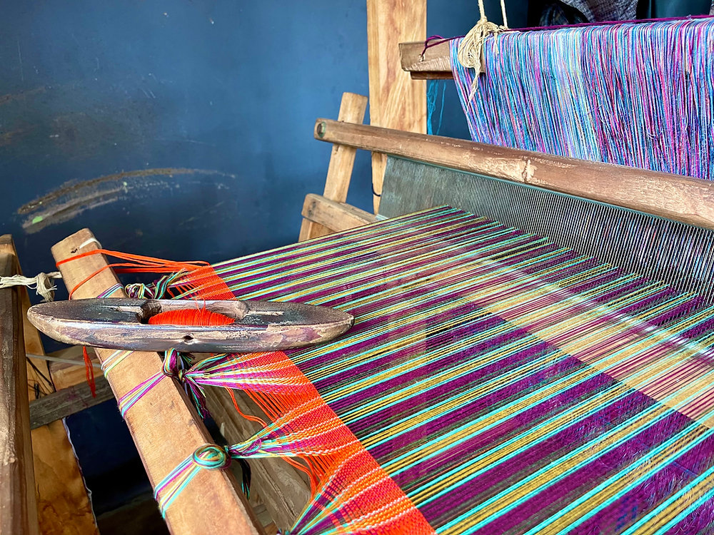 Aso Oke weaving process